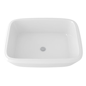 Allia Rectangular Undermount Bathroom Sink - White | Model Number: 1542-00 - Product Knockout