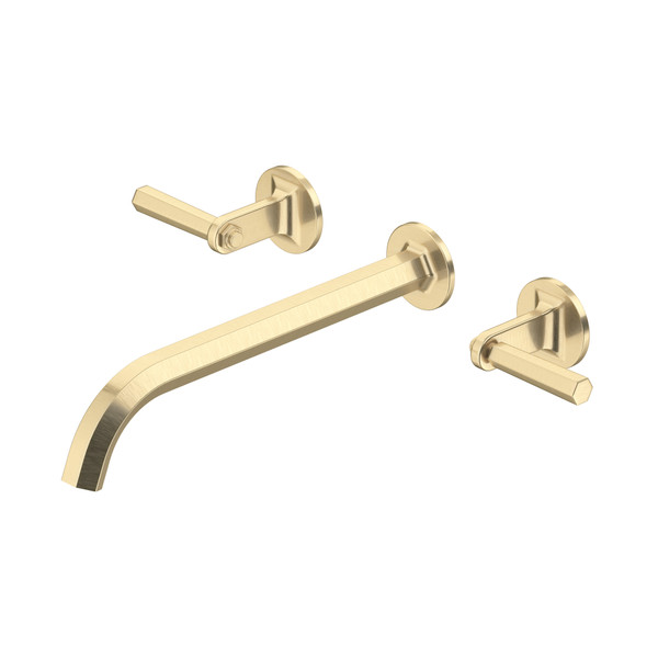 Modelle Wall Mount Tub Filler Trim With C-Spout - Antique Gold | Model Number: TMD06W3LMAG