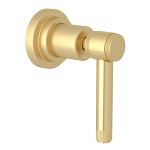 Campo Trim for Volume Control and 4-Port Dedicated Diverter - Satin Unlacquered Brass with Industrial Metal Lever Handle | Model Number: A4912ILSUBTO - Product Knockout