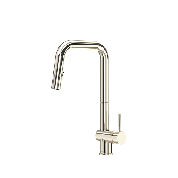 Azure Pull-Down Kitchen Faucet With U-Spout - Polished Nickel | Model Number: AZSQ201PN