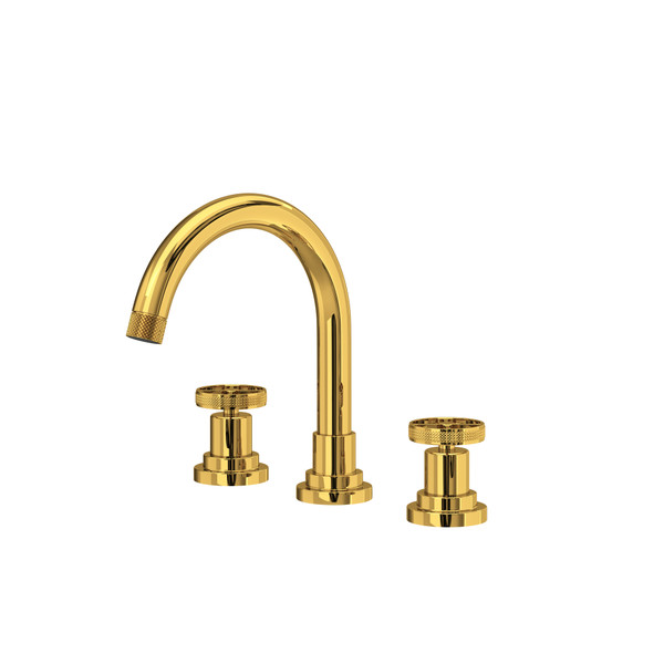 Campo Widespread Bathroom Faucet With C-Spout - Unlacquered Brass | Model Number: CP08D3IWULB