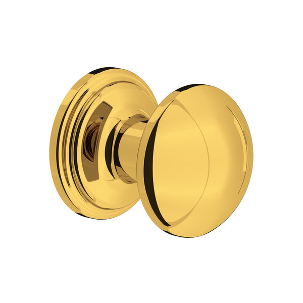 Small Button Drawer Pull Handle - Unlacquered Brass | Model Number: U.6581ULB - Product Knockout