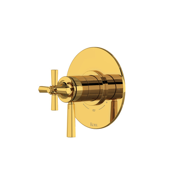 Modelle 1/2" Thermostatic and Pressure Balance Trim With 2 Functions - Unlacquered Brass | Model Number: TMD44W1LMULB