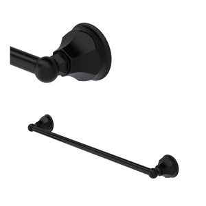 Palladian Wall Mount 24" Single Towel Bar - Matte Black | Model Number: A6886/24MB - Product Knockout