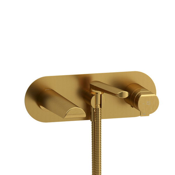 Parabola Wall Mount Tub Filler Trim - Brushed Gold | Model Number: TPB21BG