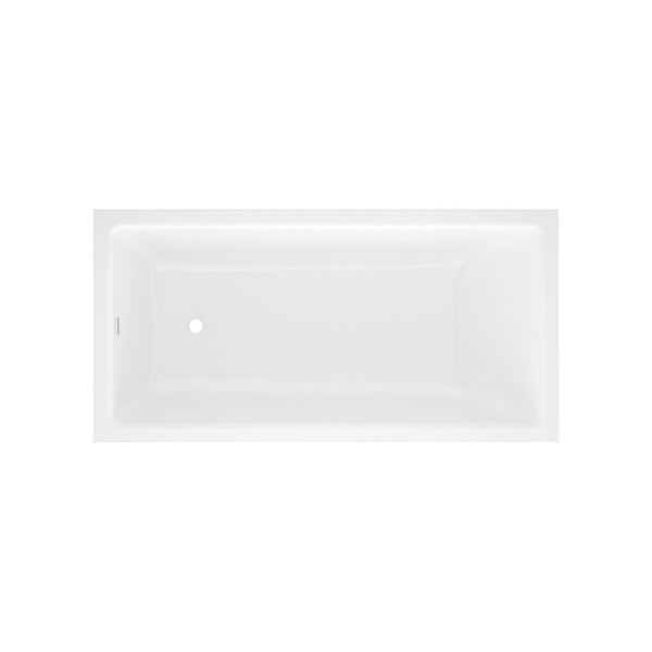 Kaldera 60 Inch X 30 Inch Undermount Or Drop-In Bathtub in Volcanic Limestone&trade; with Internal Overflow - Gloss White | Model Number: KAL1-N-SW-IO - Product Knockout