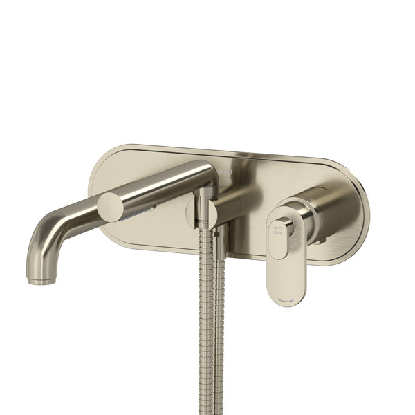 Arca Wall Mount Tub Filler Trim - Brushed Nickel | Model Number: TAA21BN