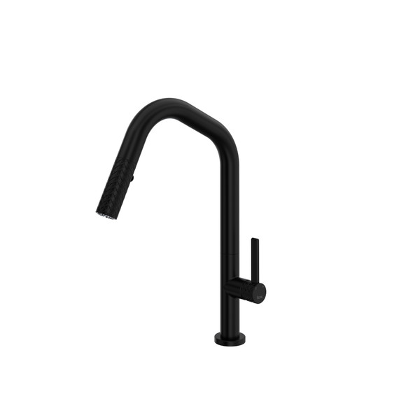 Tenerife Pull-Down Kitchen Faucet with U-Spout - Matte Black | Model Number: TE56D1LMMB - Product Knockout