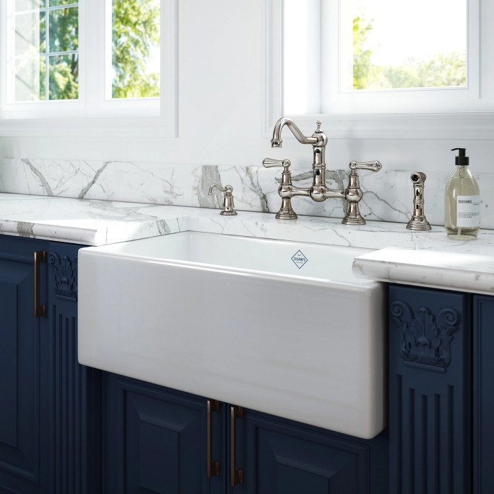 Edwardian Bridge Kitchen Faucet with Sidespray