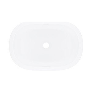 Barcelona 21" x 14" Undermount Oval Bathroom Sink - Standard Matte White | Model Number: UB-BAR53M-SM-IO - Product Knockout