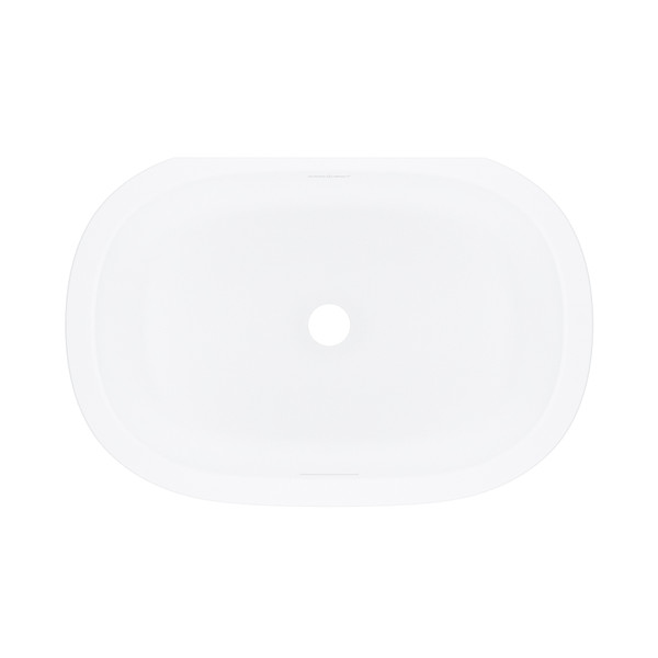 Barcelona 21" x 14" Undermount Oval Bathroom Sink - Standard Matte White | Model Number: UB-BAR53M-SM-IO - Product Knockout