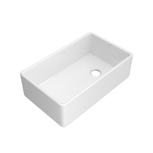 Allia 32" Fireclay Single Bowl Apron Front Kitchen Sink - White | Model Number: AL3220AF100