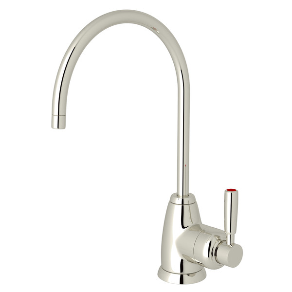 Holborn C-Spout Hot Water Faucet - Polished Nickel with Metal Lever Handle | Model Number: U.1347LS-PN-2 - Product Knockout