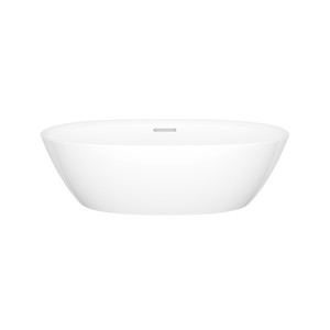 Lussari 21" x 13" Oval Vessel Bathroom Sink - Standard White | Model Number: VB-LUS-55-IO - Product Knockout