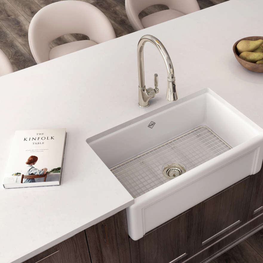 Original Egerton Casement Edge Front Single Bowl Farmhouse Apron Front Fireclay Kitchen Sink