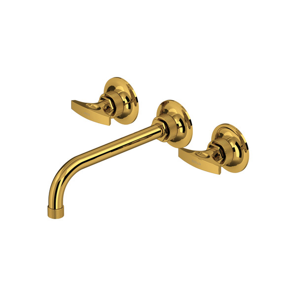 Graceline® Wall Mount Lavatory Faucet Trim - Unlacquered Brass | Model Number: MB2030DMULBTO-2