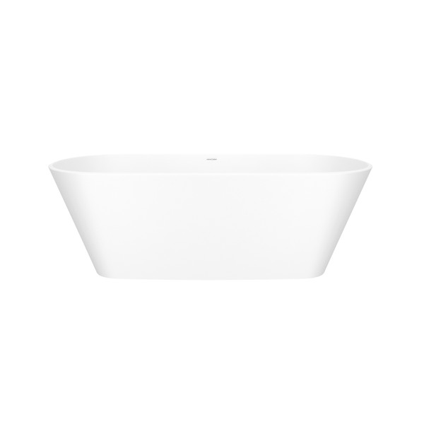 Vetralla 65 Inch X 28-5/8 Inch Freestanding Soaking Bathtub with No Overflow - Matte White | Model Number: VE2M-N-SM-NO - Product Knockout