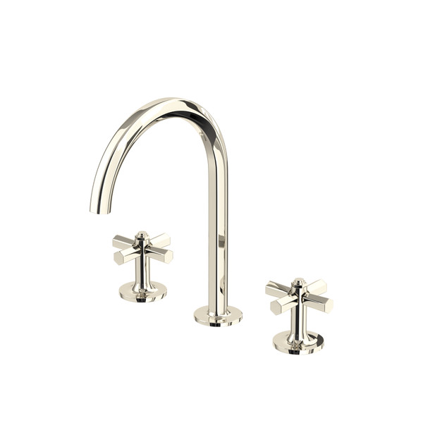 Modelle Widespread Bathroom Faucet With C-Spout - Polished Nickel | Model Number: MD08D3XMPN