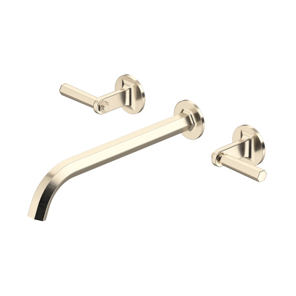 Modelle Wall Mount Tub Filler Trim With C-Spout - Satin Nickel | Model Number: TMD06W3LMSTN