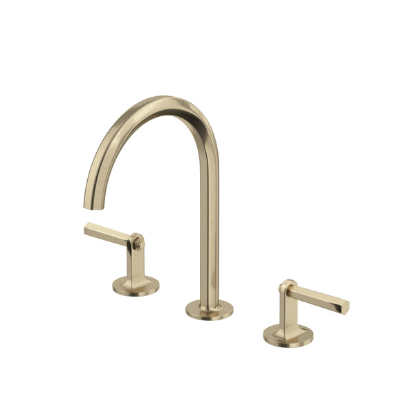 Modelle Widespread Bathroom Faucet With C-Spout - Antique Gold | Model Number: MD08D3LMAG