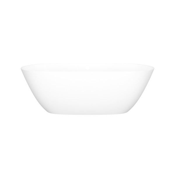 Lussari 65" x 29" Freestanding Soaking Bathtub - Standard Matte White | Model Number: LU2M-N-SM-OF - Product Knockout