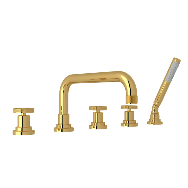 Campo 5-Hole Deck Mount Tub Filler - Unlacquered Brass | Model Number: A3314IWULB | DISCONTINUED - Effective February 1, 2025 or until inventory depletion