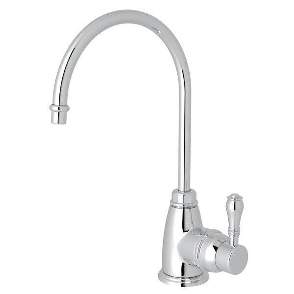 San Julio Traditional C-Spout Hot Water Faucet - Polished Chrome with Metal Lever Handle | Model Number: G1655LMAPC-2 - Product Knockout