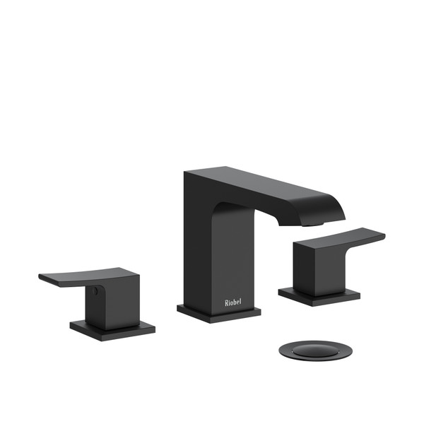 Zendo Widespread Lavatory Faucet  - Black | Model Number: ZO08BK - Product Knockout