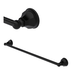 Palladian Wall Mount 30" Single Towel Bar - Matte Black | Model Number: A6886/30MB - Product Knockout