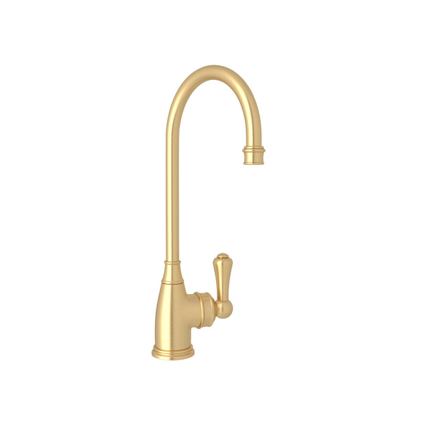 Georgian Era Single Lever Single Hole Bar and Food Prep Faucet - Satin English Gold with Metal Lever Handle | Model Number: U.4700SEG-2 - Product Knockout