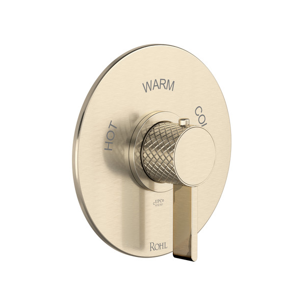 Tenerife 3/4" Thermostatic Trim without Volume Control with Lever Handle - Satin Nickel | Model Number: TTE13W1LMSTN