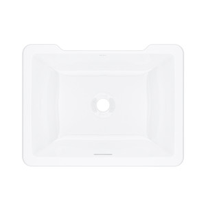Eirene 20" x 15" Undermount Rectangular Bathroom Sink - White | Model Number: ERUB2015RTWH