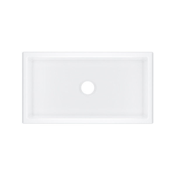 Shaker 33" Single Bowl Undermount Fireclay Kitchen Sink - White | Model Number: MSUM3318WH