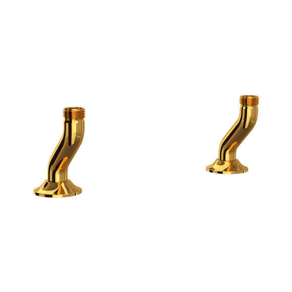 Georgian Era Deck Unions for Bridge Faucet - Unlacquered Brass | Model Number: U.6793ULB-2 - Product Knockout