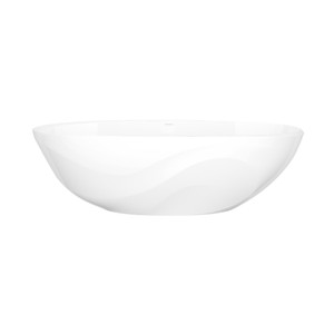 Seros 70" X 30" Freestanding Soaking Bathtub With Flat Rim - Standard White | Model Number: SE4-N-SW-NO