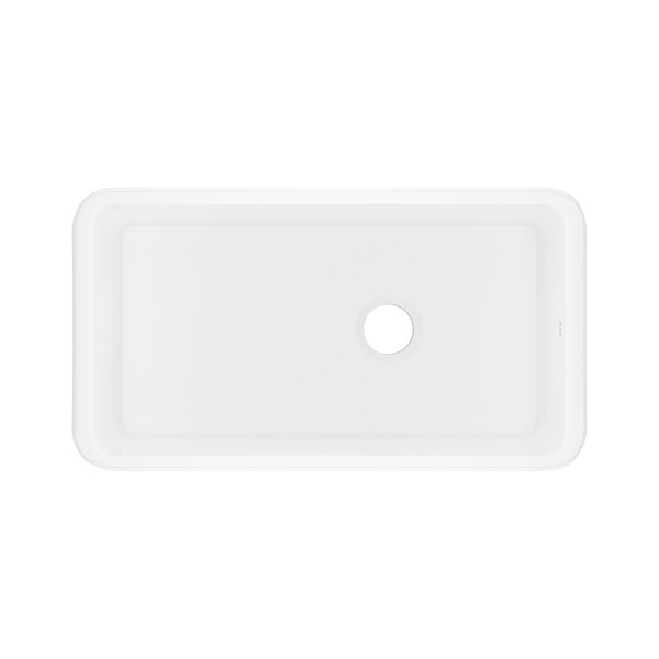 Allia 34" Fireclay Single Bowl Undermount Kitchen Sink - White | Model Number: 6497-00 - Product Knockout