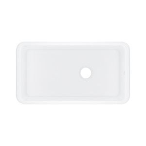 Allia 34" Fireclay Single Bowl Undermount Kitchen Sink - White | Model Number: 6497-00 - Product Knockout