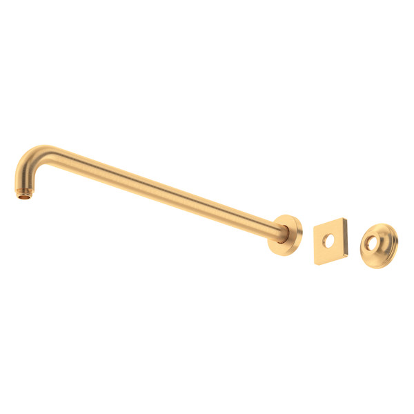 DISCONTINUED-20" Reach Wall Mount Shower Arm - Satin Gold | Model Number: 200127SASG