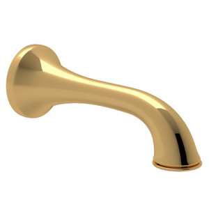 7 Inch Wall Mount Tub Spout - Unlacquered Brass | Model Number: C2503ULB - Product Knockout