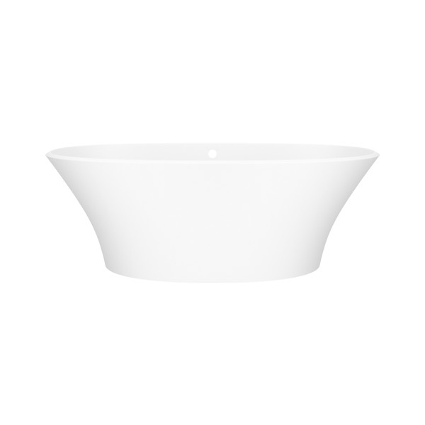 Ionian 67 Inch x 31-3/4 Inch Freestanding Soaking Bathtub with Overflow - Matte White | Model Number: INNM-N-SM-OF - Product Knockout