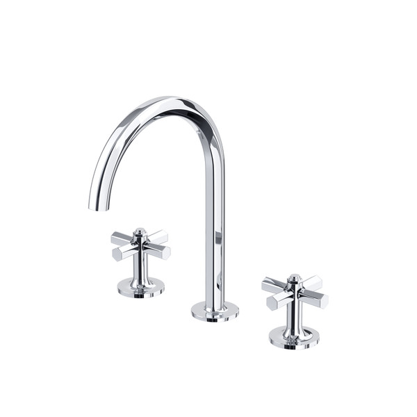 Modelle Widespread Bathroom Faucet With C-Spout - Polished Chrome | Model Number: MD08D3XMAPC