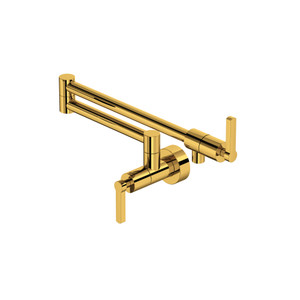 Lombardia Pot Filler - Unlacquered Brass | Model Number: LB62W1LMULB