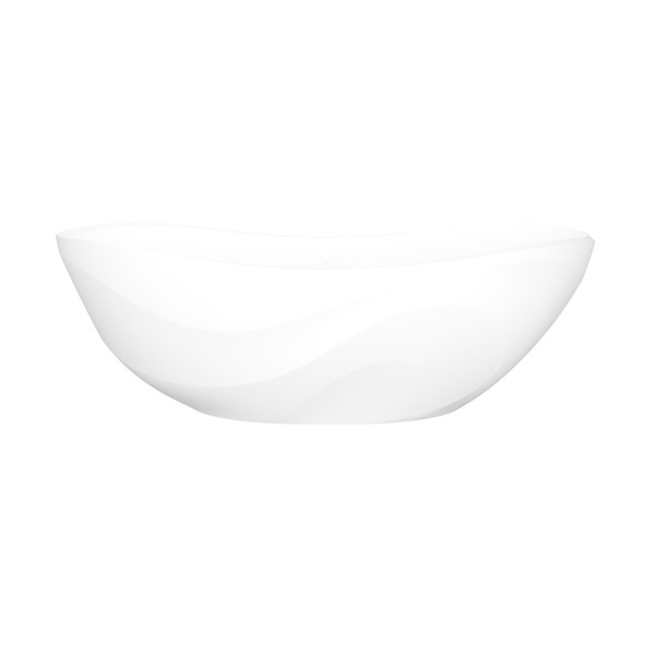 Seros 70" X 30" Freestanding Soaking Bathtub With Curved Rim - Standard Matte White | Model Number: SE2M-N-SM-OF