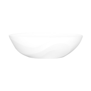 Seros 70" X 30" Freestanding Soaking Bathtub With Flat Rim - Standard Matte White | Model Number: SE4M-N-SM-OF