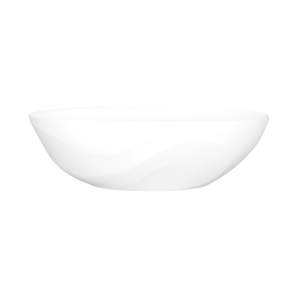 Seros 70" X 30" Freestanding Soaking Bathtub With Flat Rim - Standard Matte White | Model Number: SE4M-N-SM-OF