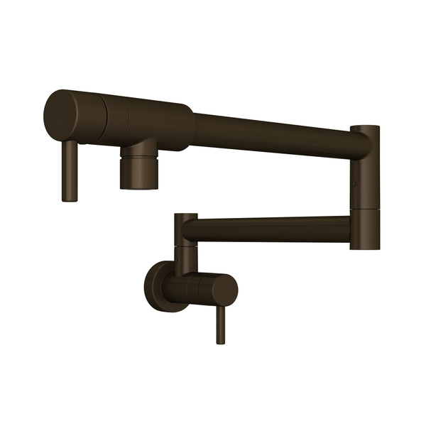 Modern Pot Filler - Tuscan Brass with Metal Lever Handle | Model Number: QL66L-TCB-2 - Product Knockout