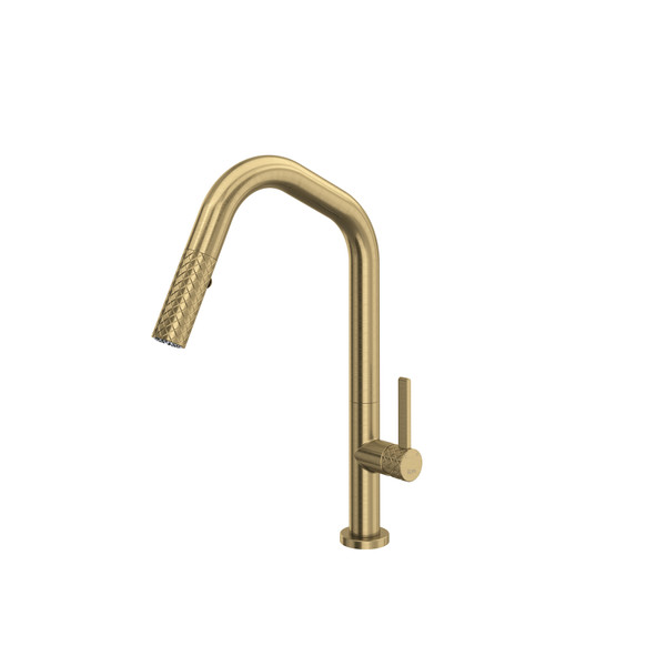 Tenerife Pull-Down Kitchen Faucet with U-Spout - Antique Gold | Model Number: TE56D1LMAG - Product Knockout