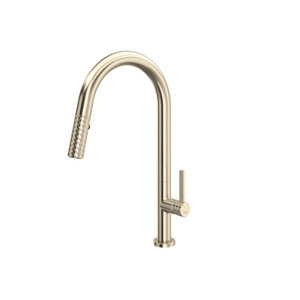 Tenerife Pull-Down Kitchen Faucet with C-Spout - Satin Nickel | Model Number: TE55D1LMSTN - Product Knockout