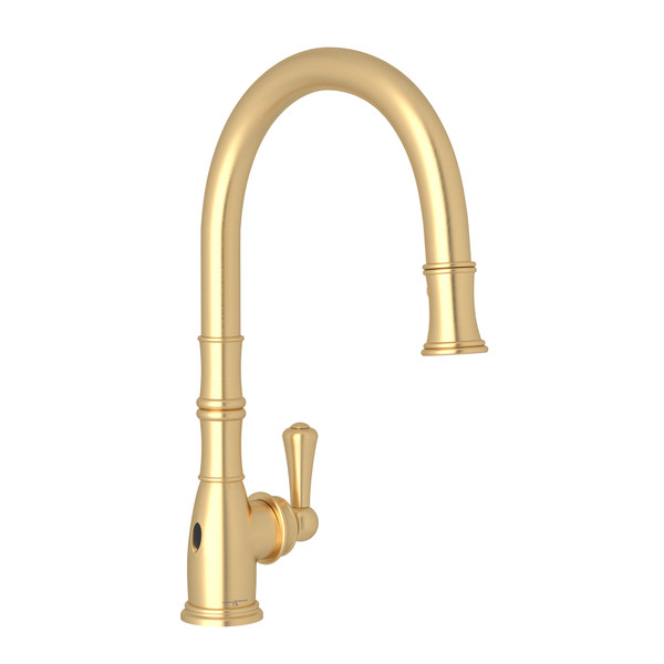 Georgian Era Pulldown Touchless Faucet - Satin English Gold | Model Number: U.4734SEG-2 - Product Knockout