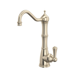 Edwardian Column Spout Filter Faucet - Satin Nickel with Metal Lever Handle | Model Number: U.1621L-STN-2 - Product Knockout